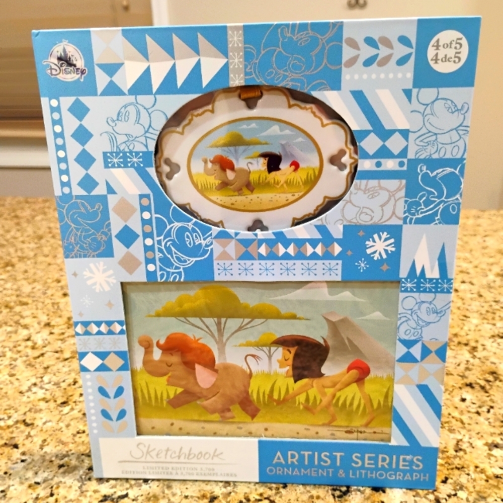 Jungle Book Lithograph & Ornament Set